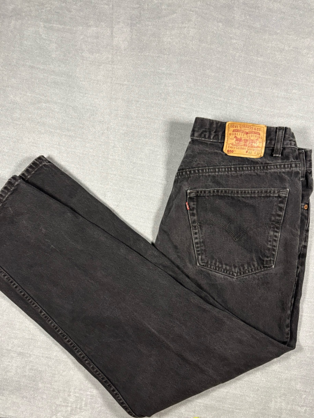 Levi black denim 550.